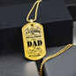 Happy Fathers Day - Special Dad - Military Dog Tag Chain Necklace