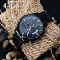 To My King - I Love You - Engraved Black Chronograph Watch