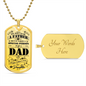 Happy Fathers Day - Special Dad - Military Dog Tag Chain Necklace