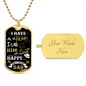 Dad - I Have a Hero - Military Dog Tag Chain Necklace