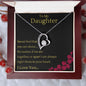 To My Daughter - Never Feel Alone - Forever Love Necklace