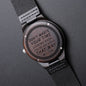 Don't Waste Your Time Looking Back - Engraved Wooden Watch