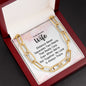 To My Beautiful Wife - Distance Never Separates Two Hearts - Forever Linked Necklace