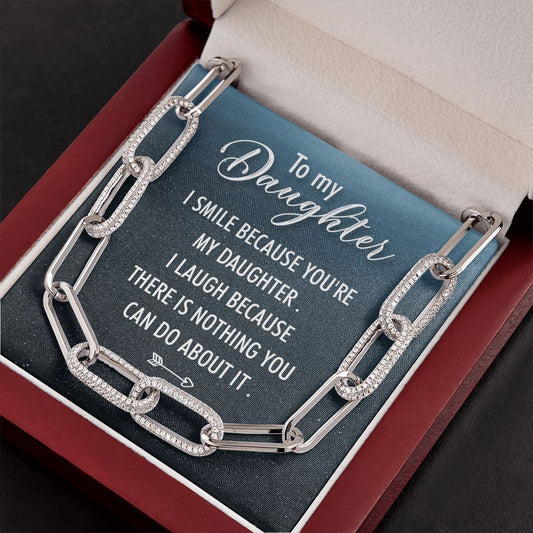 To My Daughter - I Smile - Forever Linked Necklace
