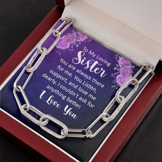 To My Loving Sister - You are Always There for Me - Forever Linked Necklace