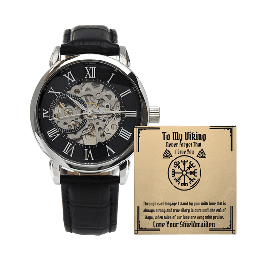To My Viking - Valhalla Calls - Men's Openwork Watch - The Gift Eternal