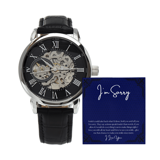 I'm Sorry Gift - Men's Openwork Watch - The Gift Eternal