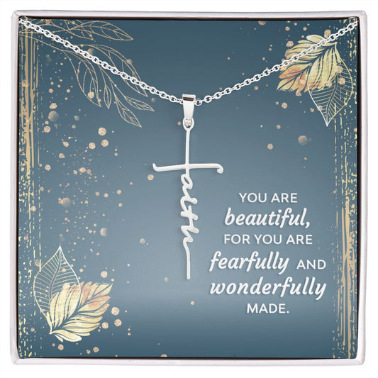 Christian Faith Necklace Gift - You are Beautiful - for you are Fearfully and Wonderfully Made