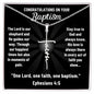 Christian Baptism Faith Cross Gift - Congratulations on Your Baptism - Faith Cross Necklace for Her