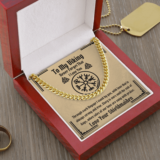 To My Viking - Valhalla Calls - Cuban Chain Necklace - The Gift Eternal