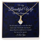To My Beautiful Wife - On Our Anniversary - Royal Blue Alluring Beauty Necklace