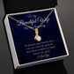 To My Beautiful Wife - On Our Anniversary - Royal Blue Alluring Beauty Necklace