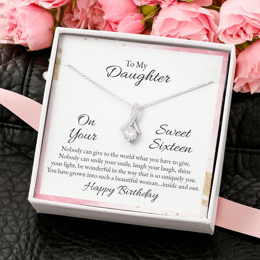 To My Daughter - On Your Sweet Sixteen - Alluring Beauty Necklace