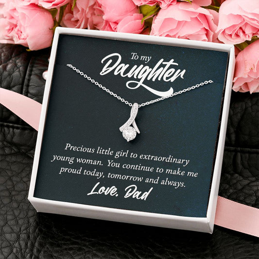 To my Daughter Love From Dad Alluring Beauty Necklace