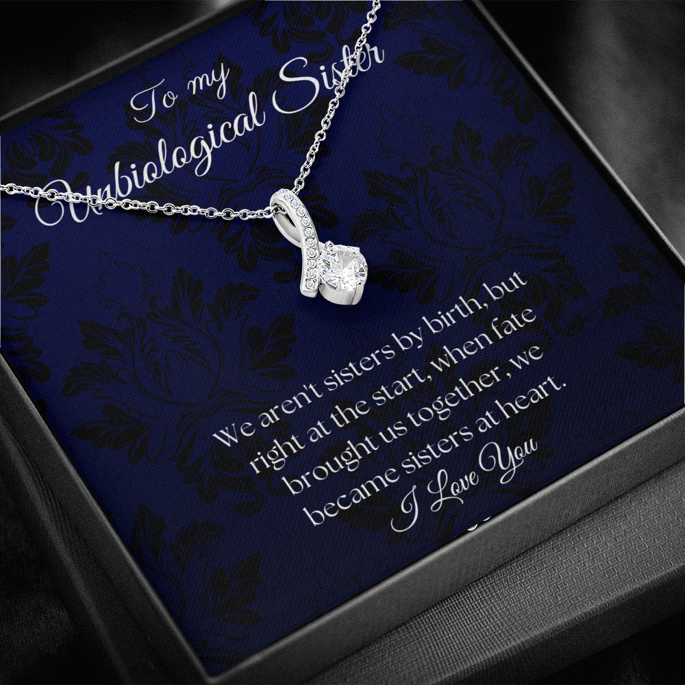 To My Unbiological Sister - Royal Blue - Alluring Beauty Necklace