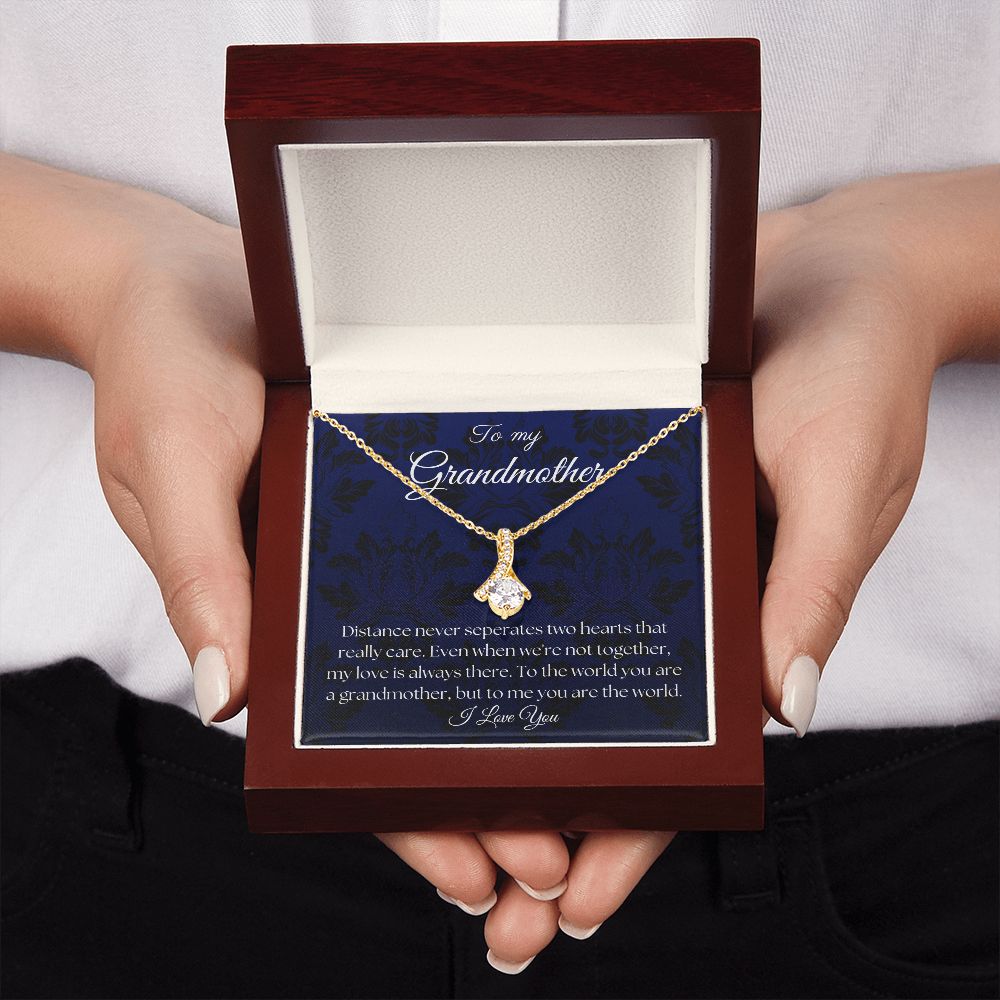 To My Grandmother - Royal Blue - Alluring Beauty Necklace