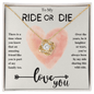 To My Ride or Die - Heart Pastel - Love Knot Necklace - The Gift Eternal