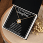 To My Courageous Daughter from Dad - Mono Bold - Love Knot Necklace - The Gift Eternal