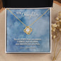 To My Daughter - You Are Smarter Than You Think Love Knot Necklace