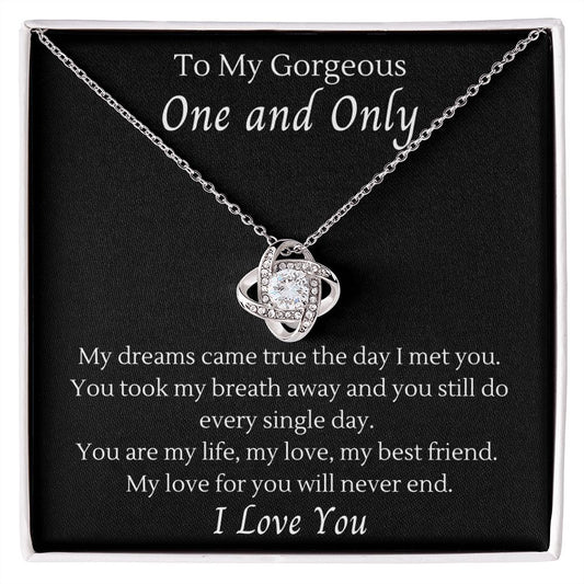 One and Only - My Dreams Came True - Love Knot Necklace