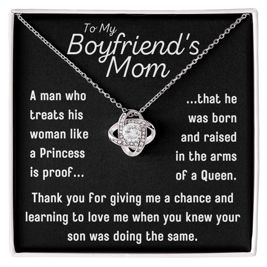 To My Boyfriend's Mom - Mono Noir US Version - Love Knot Necklace - The Gift Eternal