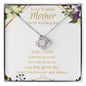 To My Beautiful Mother - On My Wedding Day - Love Knot Necklace