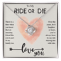 To My Ride or Die - Heart Pastel - Love Knot Necklace - The Gift Eternal
