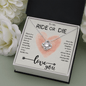 To My Ride or Die - Heart Pastel - Love Knot Necklace - The Gift Eternal
