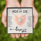 To My Ride or Die - Heart Pastel - Love Knot Necklace - The Gift Eternal