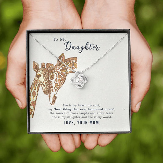 To My Daughter - Best Thing Ever Love Knot Necklace