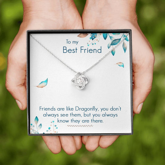 Best Friend - Dragonfly - Love Knot Necklace
