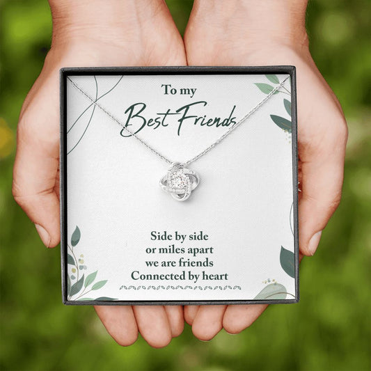 Best Friend Side by Side - Love Knot Necklace