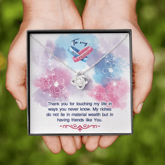 Best Friend - People say Friends Are  -Love Knot Necklace