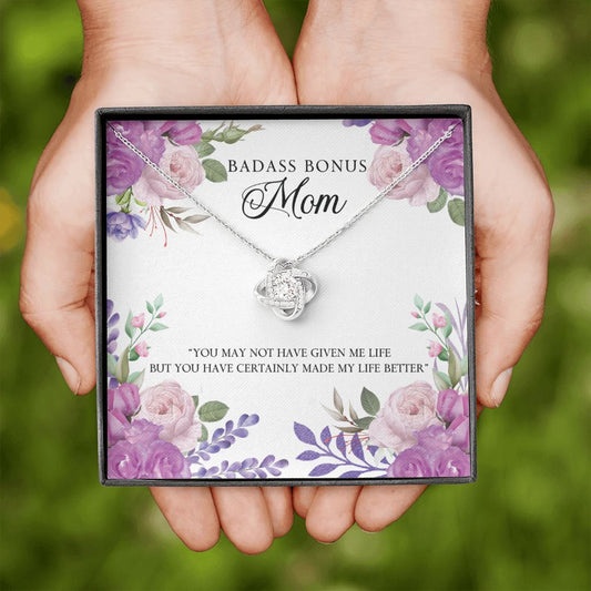 Badass Bonus Mom - Love Knot Necklace