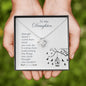 To My Daughter - Strength Does Not Come Love Knot Necklace