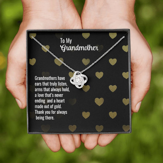 Grandmother - Love Never Ending - Love Knot Necklace