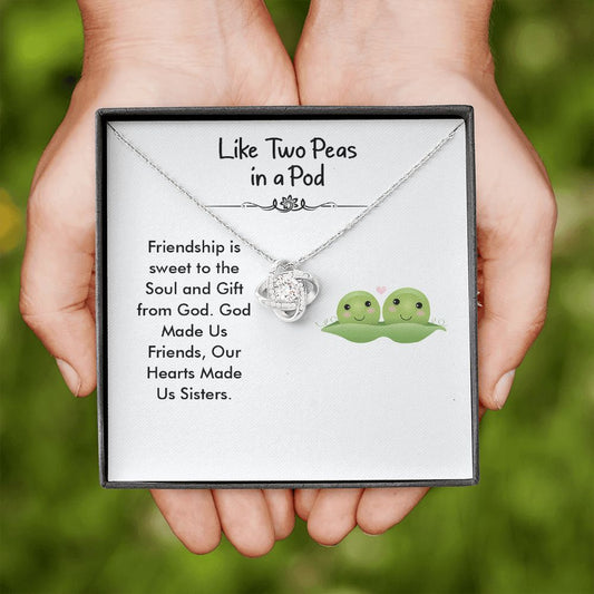 Like Two Peas in a Pod - Love Knot Necklace