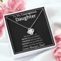 To My Courageous Daughter from Dad - Mono Bold - Love Knot Necklace - The Gift Eternal