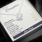 To My Daughter - Sometimes the Smallest - Love Dad Love Knot Necklace