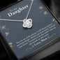 To My Daughter - You are My Pride Love Knot Necklace