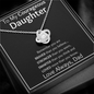 To My Courageous Daughter from Dad - Mono Bold - Love Knot Necklace - The Gift Eternal