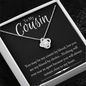 To My Cousin - Simply Eternal - Love Knot Necklace - The Gift Eternal