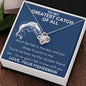 My Greatest Catch of All - You Chose to Swim To Me - Love Knot Necklace