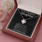 To My Courageous Daughter from Dad - Mono Bold - Love Knot Necklace - The Gift Eternal