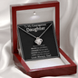 To My Courageous Daughter from Dad - Mono Bold - Love Knot Necklace - The Gift Eternal