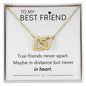 Best Friend - Never Apart - Interlocking Heart Necklace