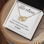 Best Friend - Never Apart - Interlocking Heart Necklace