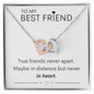 Best Friend - Never Apart - Interlocking Heart Necklace