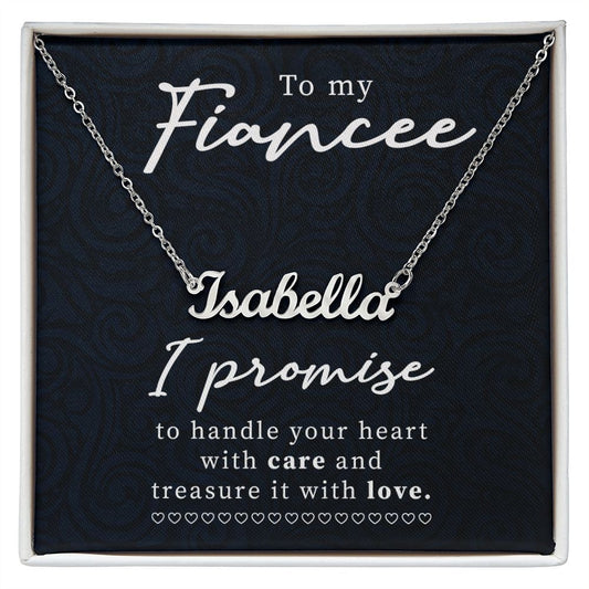 To My Fiancee - Personalized Name Necklace
