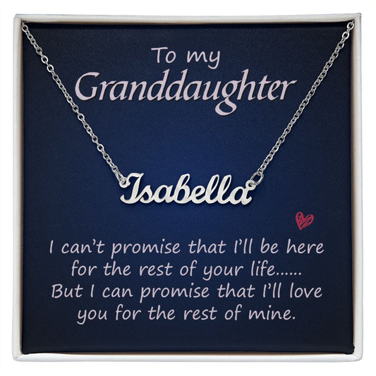 To My Granddaughter - Personalized Name Necklace